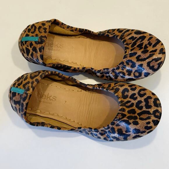 Tieks leopard ballet flats LEOPARD animal print leather women's size 7 EXCELLENT - Picture 4 of 16